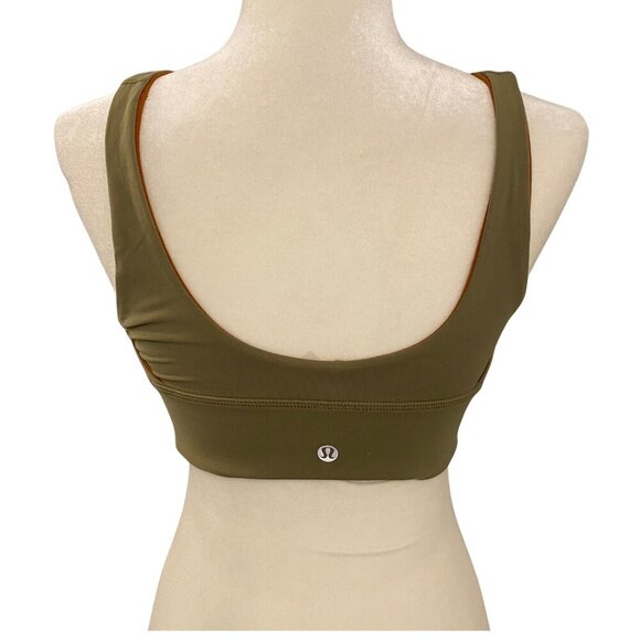 Lululemon Align Bra Reversible Bronze Green / Butternut Brown Sz 6 W2CYOS - Picture 4 of 8